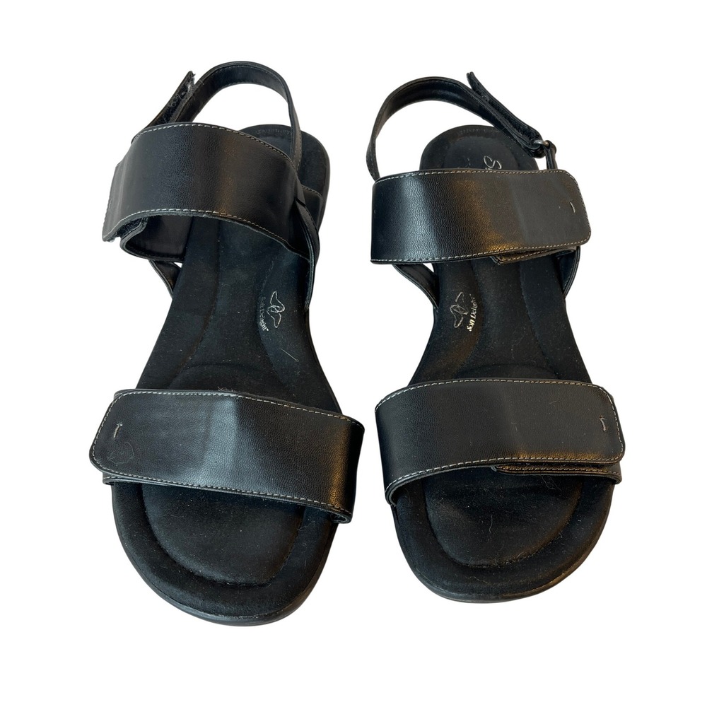 Soft Style by Hush Puppies Black‎ Comfort Walking Sandals Soft Delight 11 M